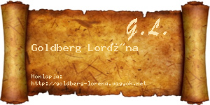 Goldberg Loréna névjegykártya